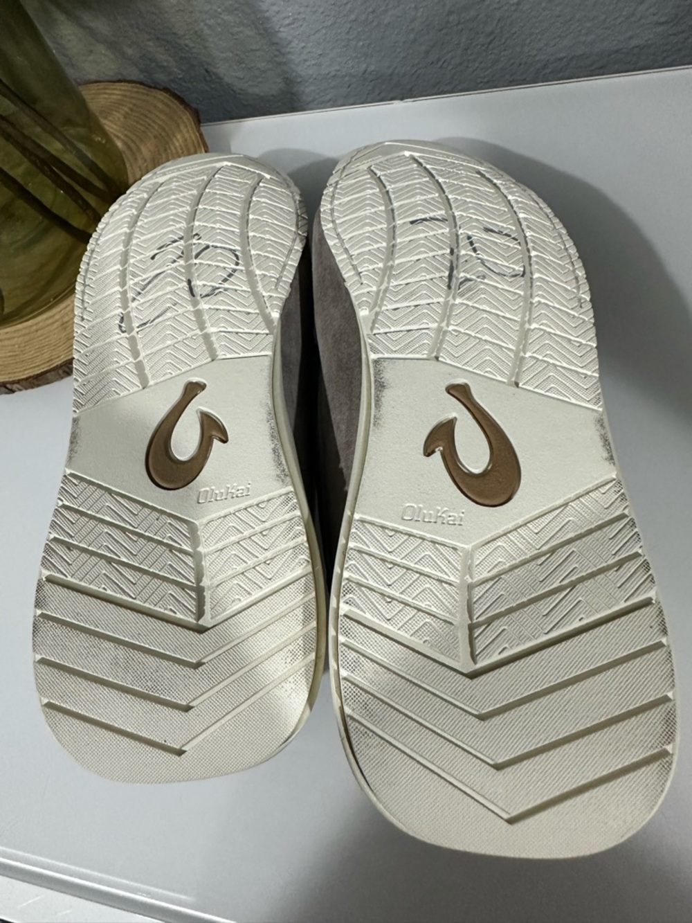 NEW! Men's Olukai Ka’a Loafers in Taupe Sz 9 - Picture 5 of 9